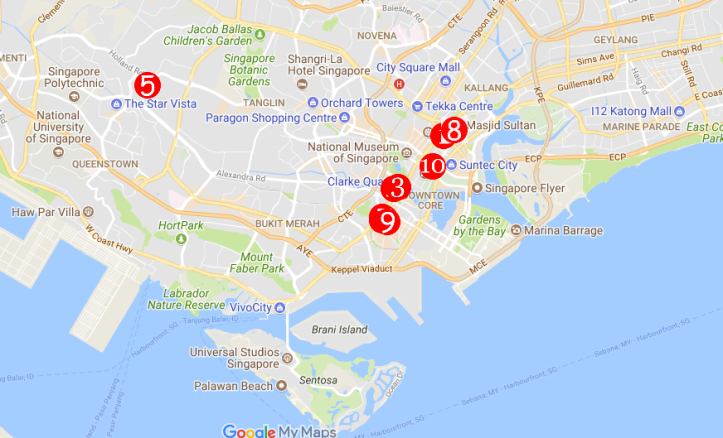 mapa top 10 restaurantes